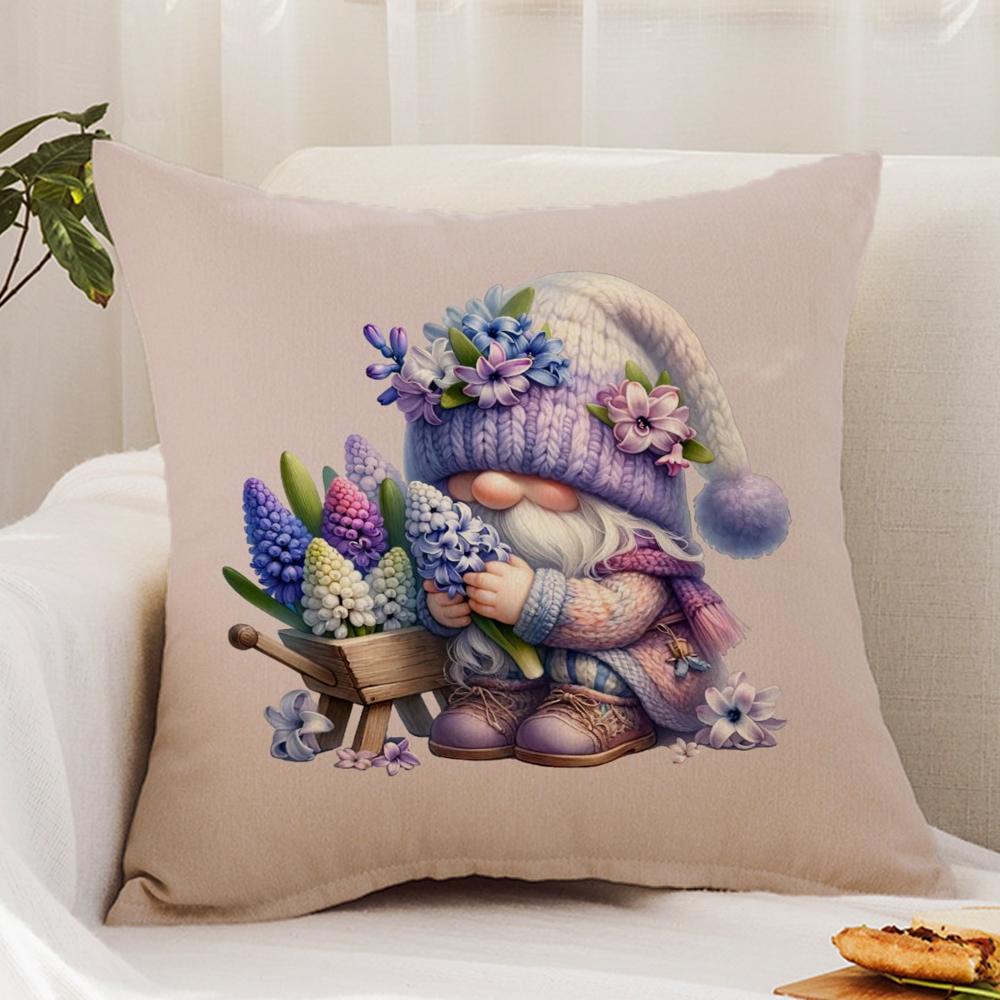 cartoon E-Everyday G-GnomesS Cushion Cover Premium Comfort Reversible Pillow Cover - Dual - Use Design for Home & Car