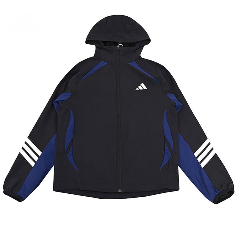 Adidas Hooded Zip Jacket Striped Black Kids jackets JL6909
