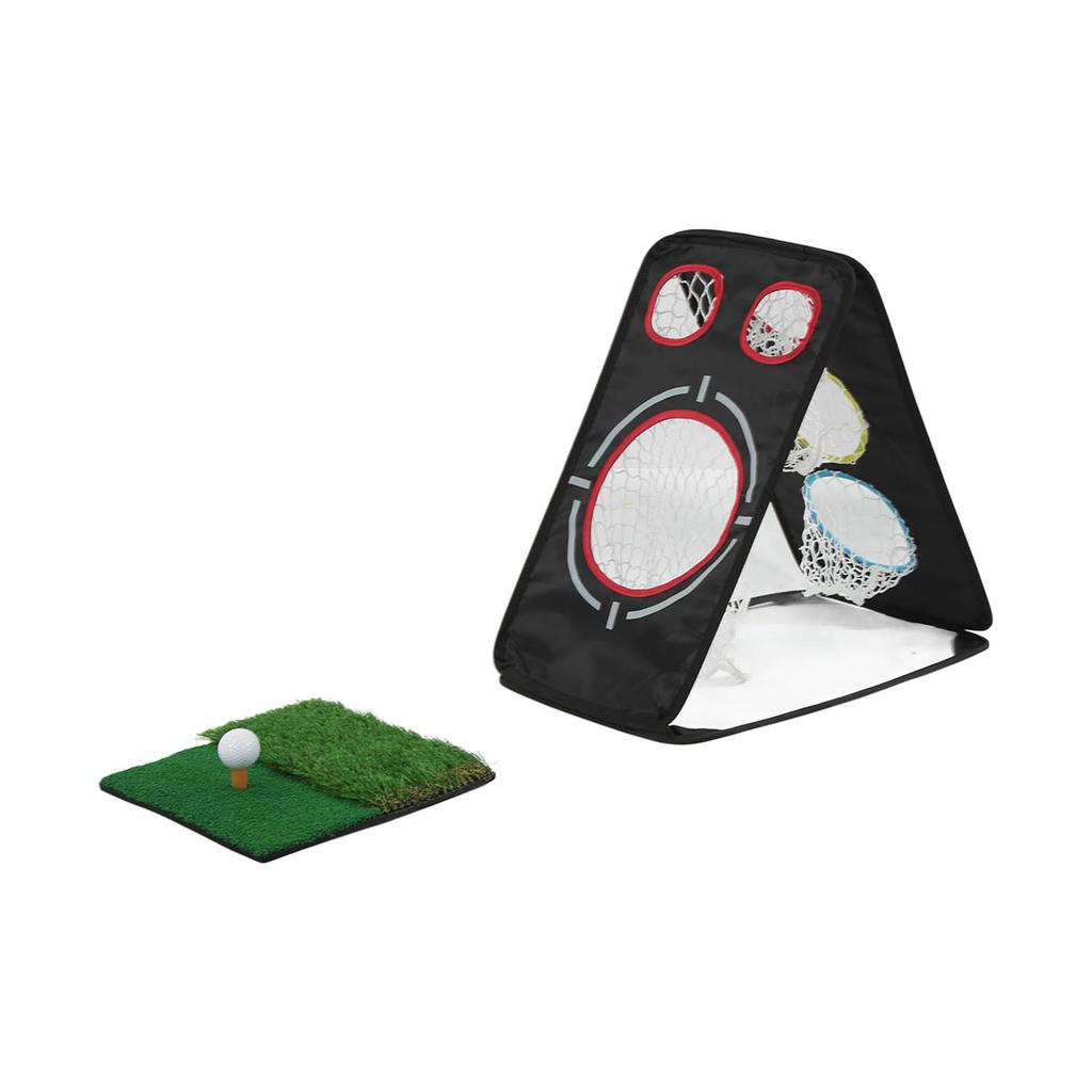 Portable Golf Training Chipping Net Double Sided Folding Target Hitting Practice Net Set