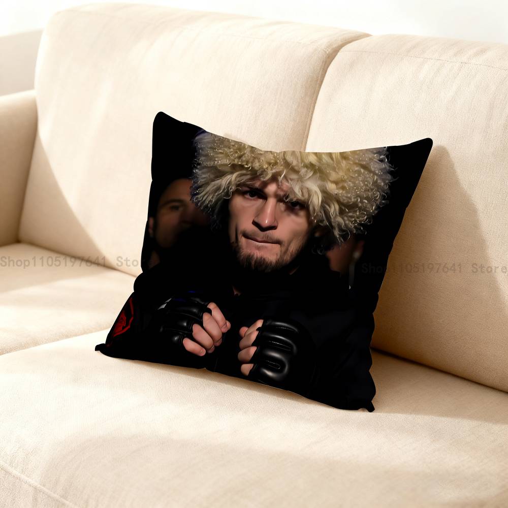 K-Khabib Cool N-Nurmagomedov Pillow Case For Sofa Decor Car Office Room Printing Cushion Cover Decorations and Protector