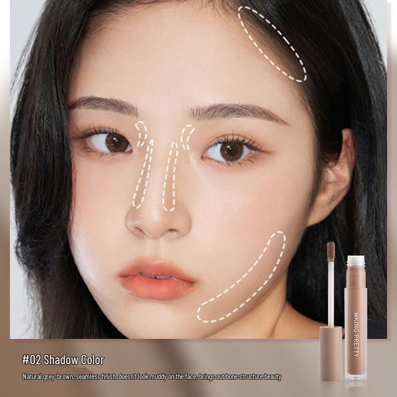 MKING PRETTY Contour & Highlight Stick: Sculpting Liquid Concealer and Under-eye Brightener for Women.
