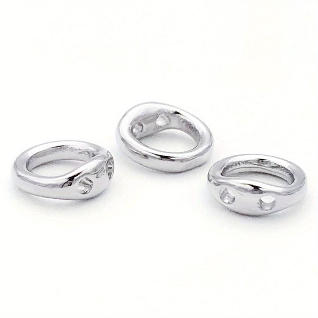 10pcs 18K Real Gold Plated Brass Metal Crimp End Beads, Jewelry End Caps Connector for DIY Jewelry Making Accessories