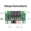 1PCS DC12-24V Microcomputer Radiator Temperature Controller With LED Display Temperature Control Switch Power Tool Parts
