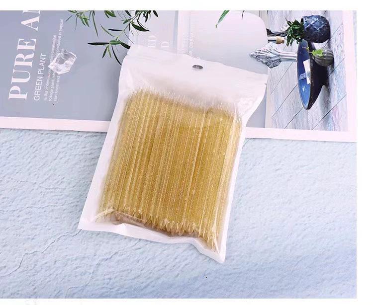 Multicolor Crystal Stick Manicure Dotting Tool Set (100-Pack) - Plastic Orange Wood Cuticle Remover