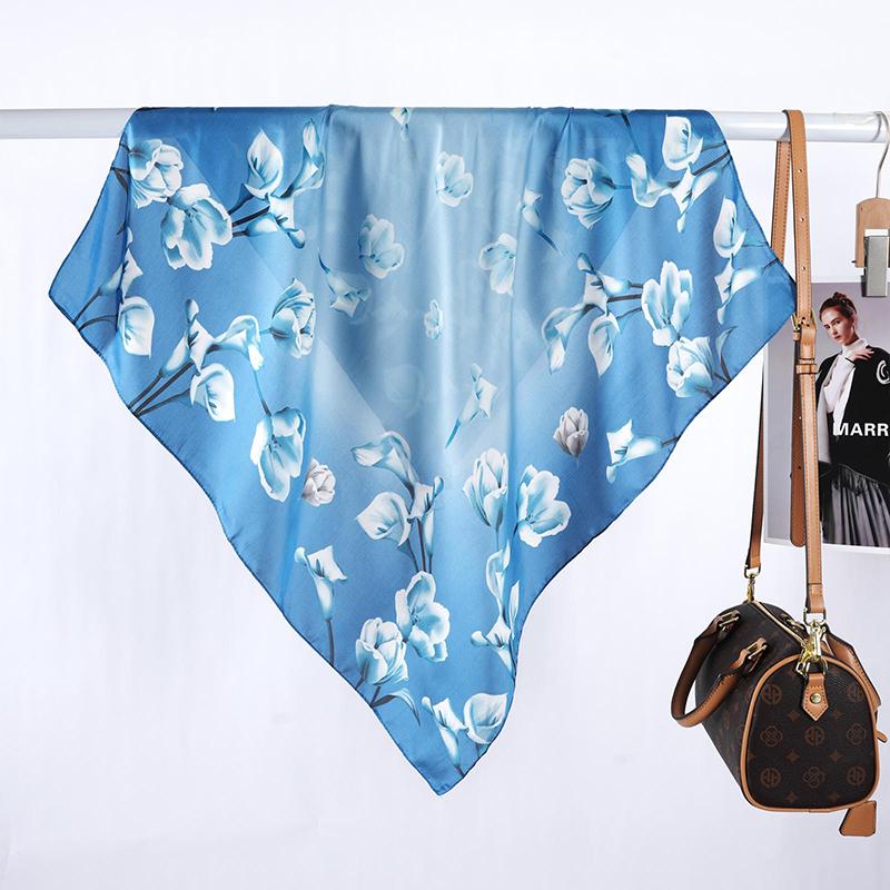 

Elegant Women Satin Silk Scarf Floral Print Wrap Shawl Lady Bandanas Hijab Boho Square Scarve Pareo Headscarf Formal Fashion New One Size& 8Y