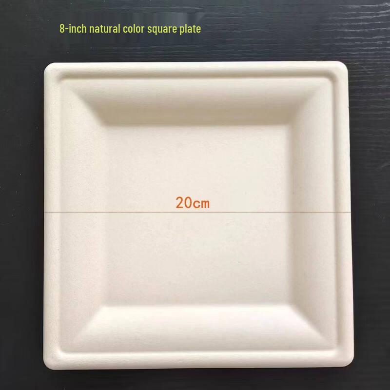 Kashicong 8-inch Disposable Square Plates