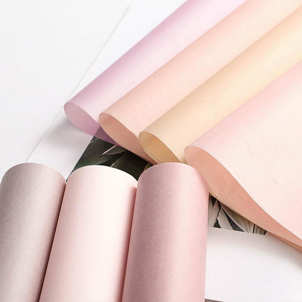 10 Sheets/Pack 70*50cm Solid Color Tissue Paper Flowers Wrapping Translucent Paper Gift Florist Pack Wedding Decor DIY Material