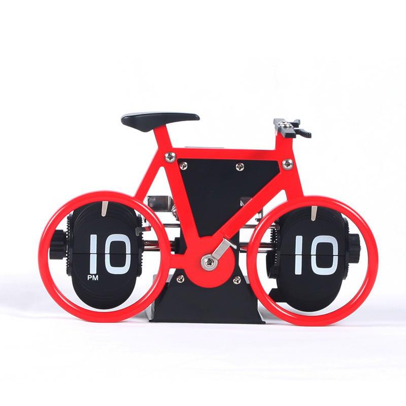 

Creative Retro Mechanical Flipping Desk Clock - Bicycle Design for Home Living Room