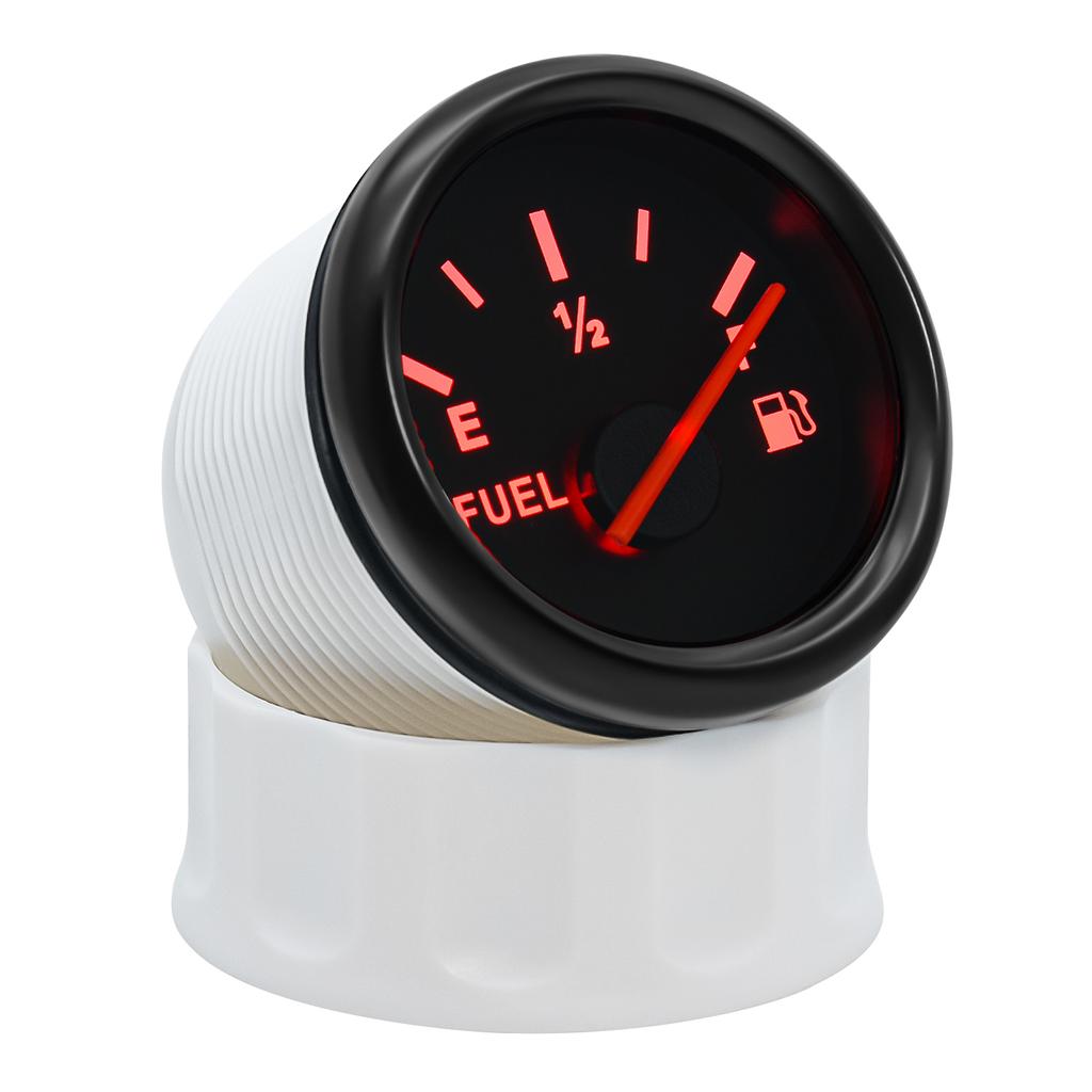 52mm Fuel Level Gauge with Red Backlight for 0~190 Ohm 240~33ohm Fuel Level Sensor Universal Boat Car Truck RV Instruments