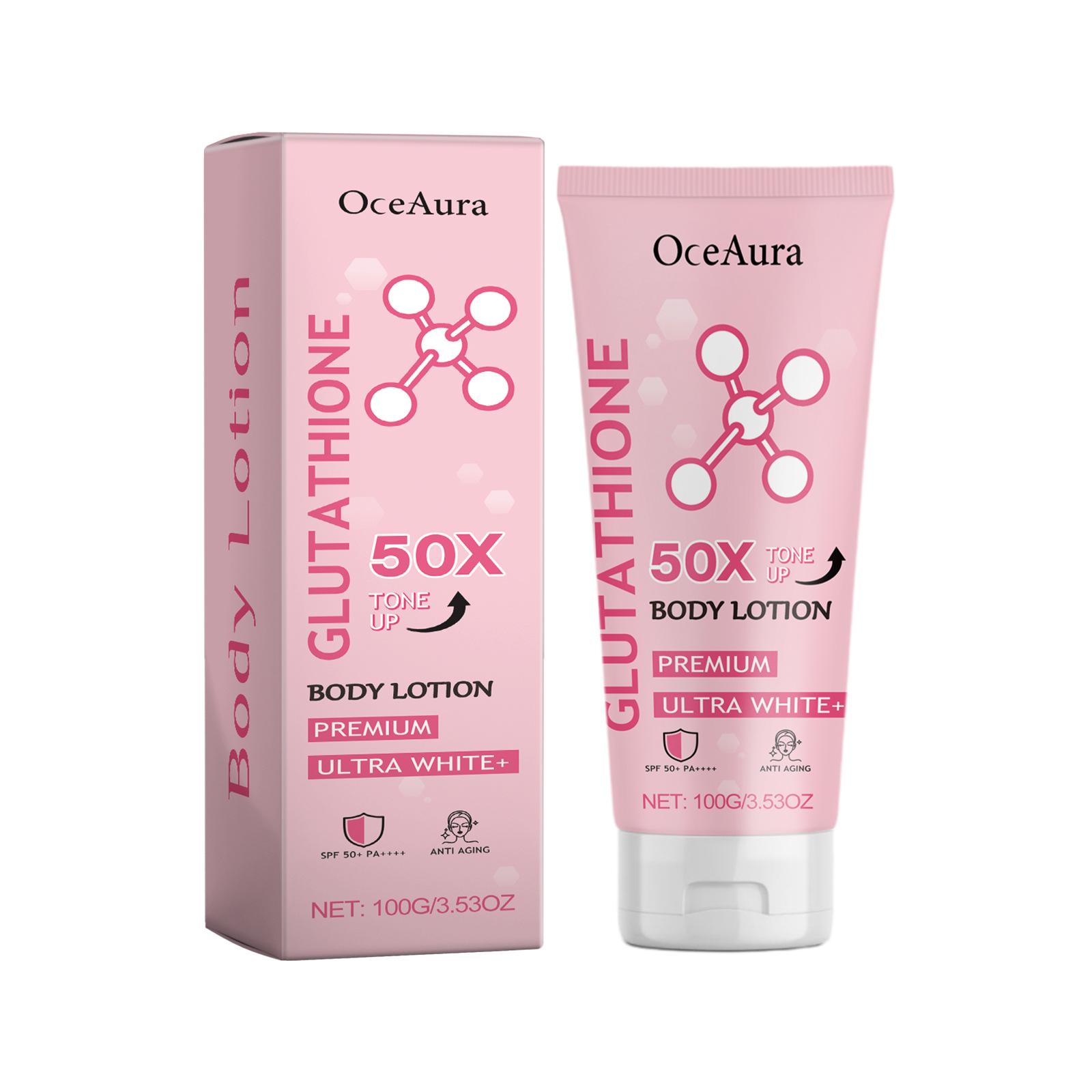 OceAura brightening body Lotion moisturizes, whitens, softens the skin, leaves fragrance and brightens the complexion, body cream