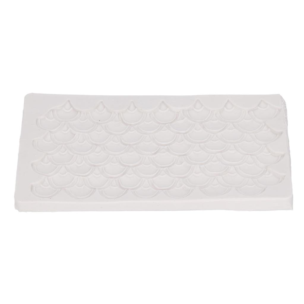 DIY Silicone Cake Fondant Molds Fish Scale Fondant Texture Mat for Chocolate Cupcake Wedding Cake