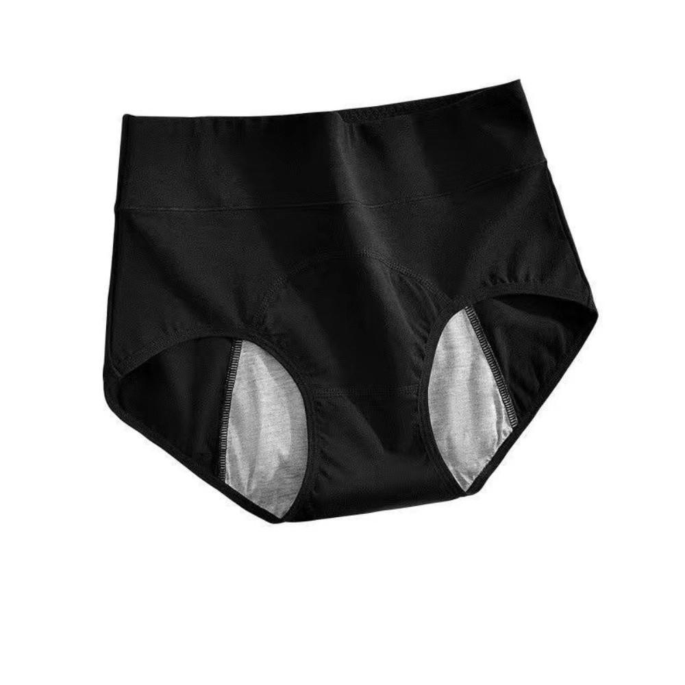

Solid Color Menstrual Panties High Waist Leak Proof Panties Daily Protection XXL чорний