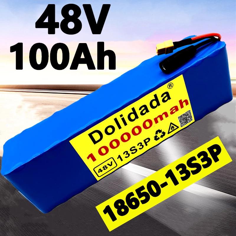 

Аккумулятор высокой емкости 48 В, 48 В, 100 Ач, 1000 Вт, 13S3P, литий-ионный аккумулятор для электрического велосипедного скутера 54,6 В с BMS