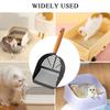 Stainless Steel Cat Litter Scoop Long Wood Handle Toilet Garbage Picker  Cleaning Tool