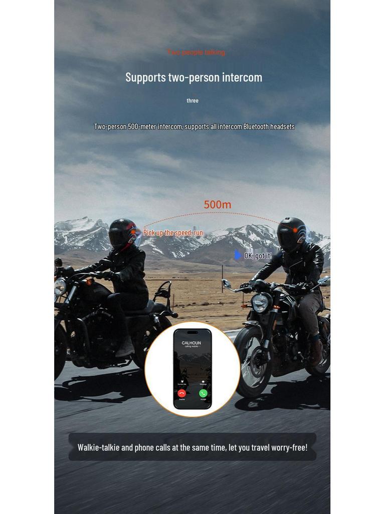 Y80 Bluetooth Helmet Intercom Headset