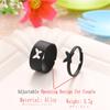 Punk Colorful Snake Butterfly Lover Couple Rings Set For Women Men Engagement Wedding Adjustable Opening Rings Fashion Jewelry