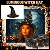 Hanging Witch Hat Decoration with Integrated LED Lights for Indoor and Outdoor Use Halloween Party Prop and Themed Event Accessory