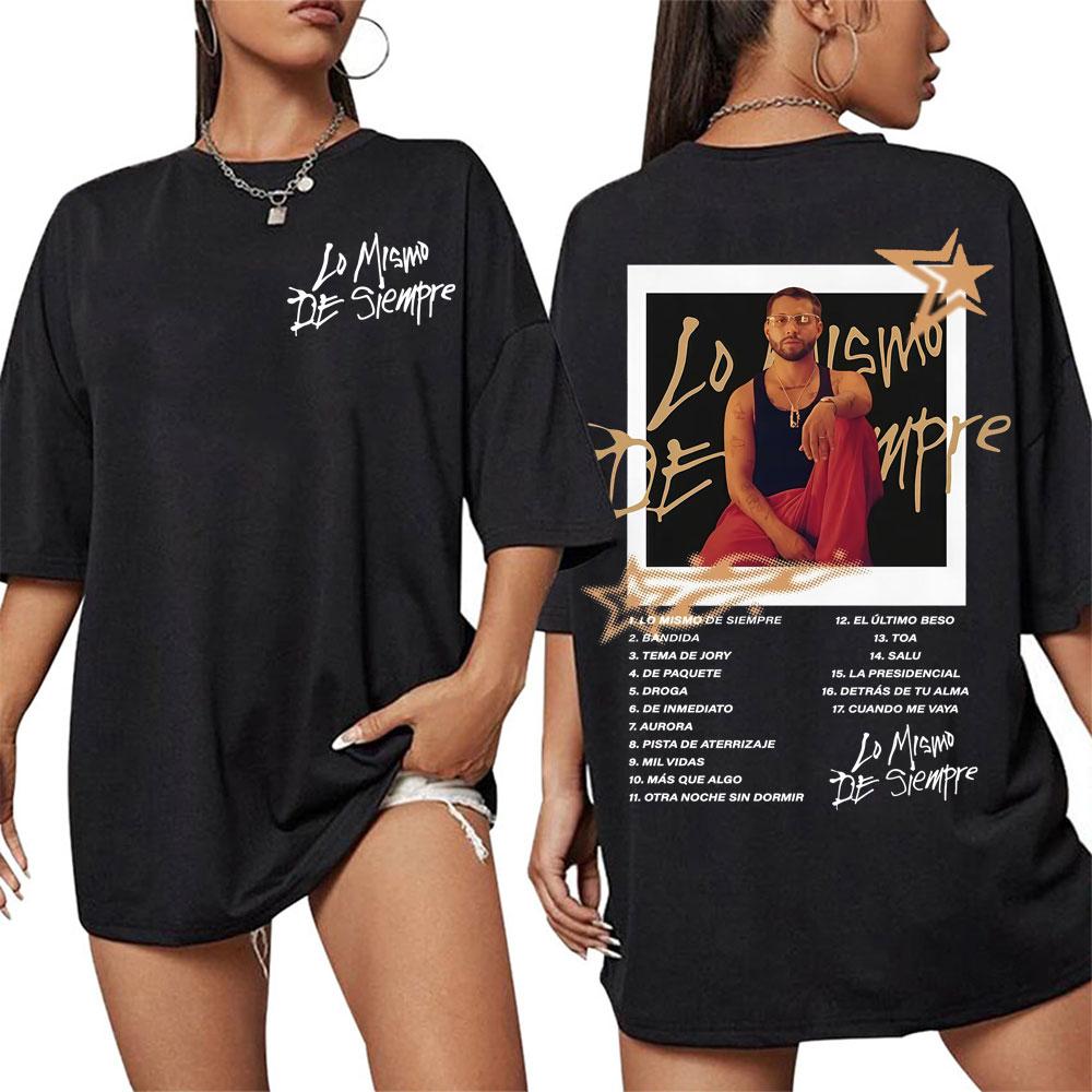 2025-26 Summer Hot Selling Rapper Mora The Album Tour T-Shirt, Men's and Women's 100% Pure Cotton Printed Hip Hop Retro T-Shirt