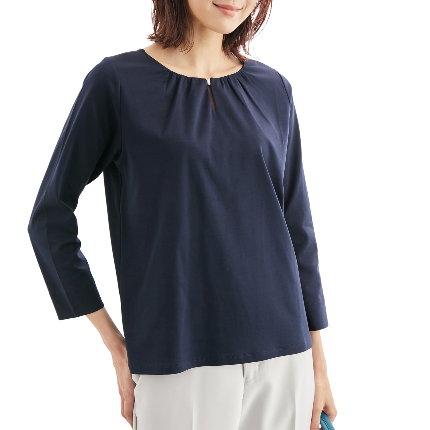 

ROPE PICNIC Понте Темно-синий Размер 40 Женский топ с золотистым узором, (GDM13100),