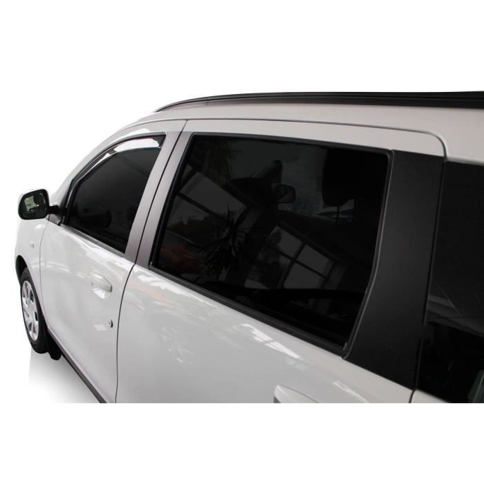 Déflecteurs d'air - J&amp;J AUTOMOTIVE - Dacia Dokker 2012-2021 - Fumé - Acrylique renforcé - Installation facile