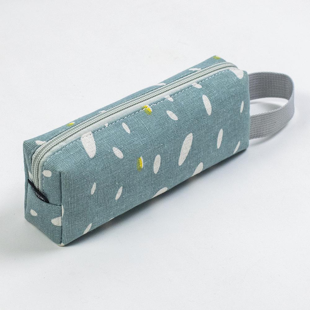 Bojin Korean-Style Canvas Pencil Case - Large Capacity Handheld Bag for Students