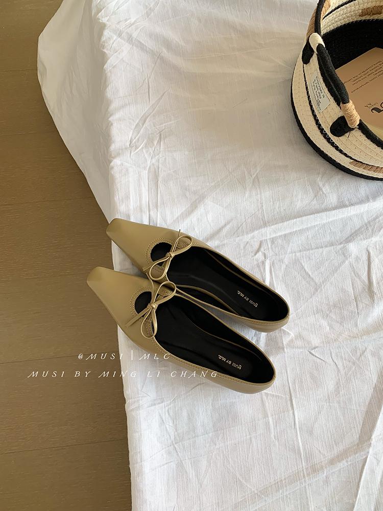 Fashion 2025 New Slip-On Outdoor Casual Comfort Basic Shoes On Heel Retro Mary Jane Daily Loafers Mules Women Roman Low Heel Ballet Shoe