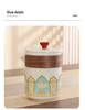 Portable Ceramic Gaiwan Tea Set - Customizable Chinese Style for Outdoor Camping, Business Souvenir with Logo.