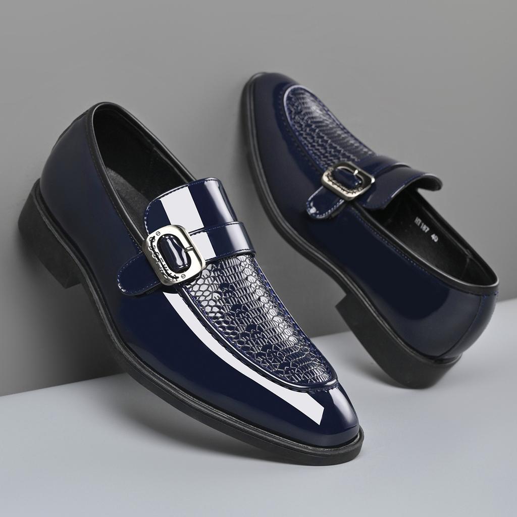 22 lente nieuw grote maat puntige leren schoenen Britse stijl glanzende zakelijke casual schoenen jurk