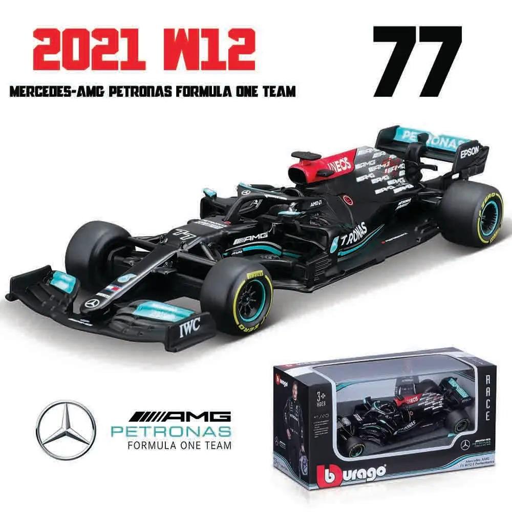 Bburago 1:43 Mercedes-AMG Petronas F1 Equipo W15 2024 # 44 Hamilton # 63 George Russell coche de aleación modelo fundido a presi