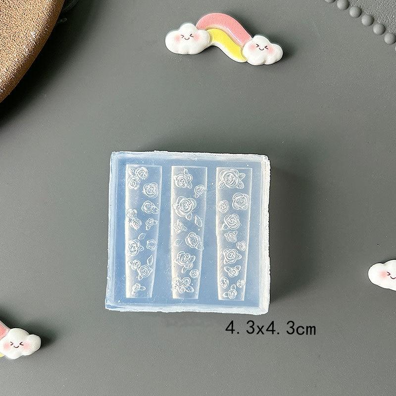 3D Fruit Silicone Nail Mold Sweet Flower Petals Fairy Nails Templates Diy Nail Art Decor Manicure Template For Nail Charms