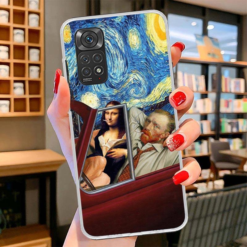 Van Gogh Mona Lisa Funny Art Cover Phone Case For Xiaomi Redmi Note 15 14 13 12 11 10 Pro Plus 14S 12S 11S 11T 11E 10S Soft Fund