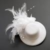 Fashion 13cm Kids Fascinators Hats Feathers Makeup Prom Flower Pillbox Hat Hair Accessories Cocktail Hats Party