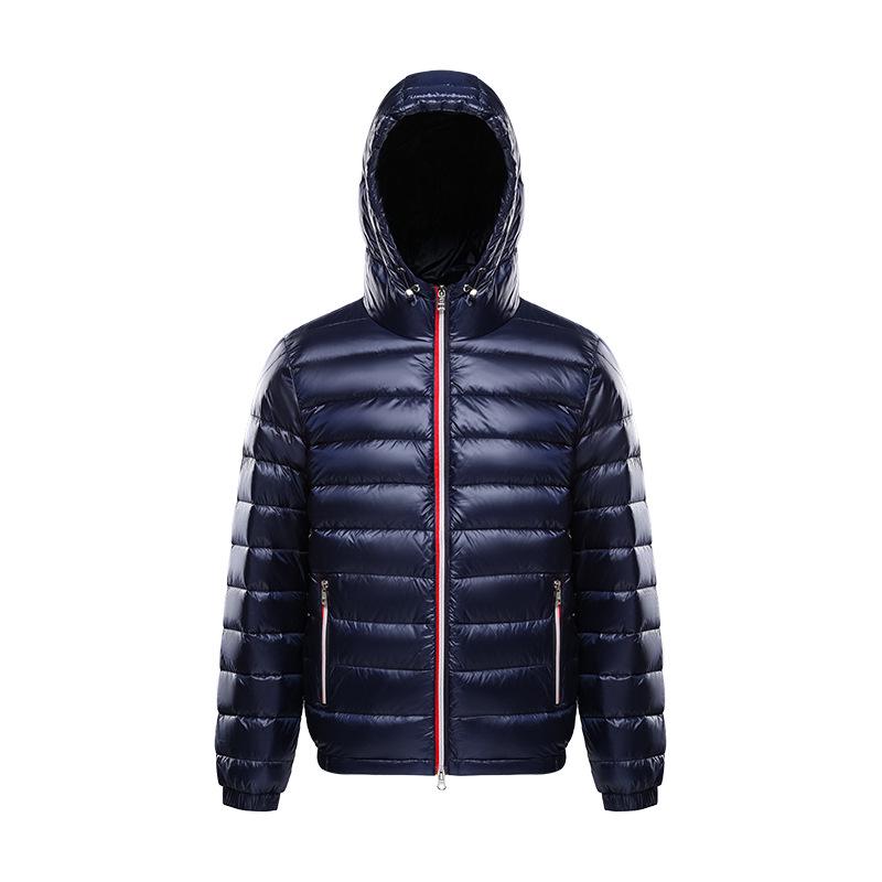 High-End White Goose Down Hooded Jacket - Lightweight, Warm, Casual Design Small