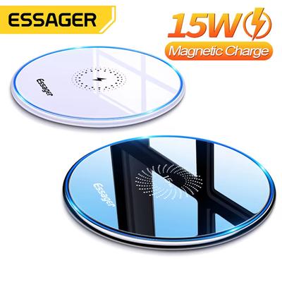 Essager 15W Qi Wireless Charger Schnelles kabelloses Telefon-Lade-Induktionspad für iPhone 14 13 12 Pro Max X Xiaomi mi 10 Samsung S20