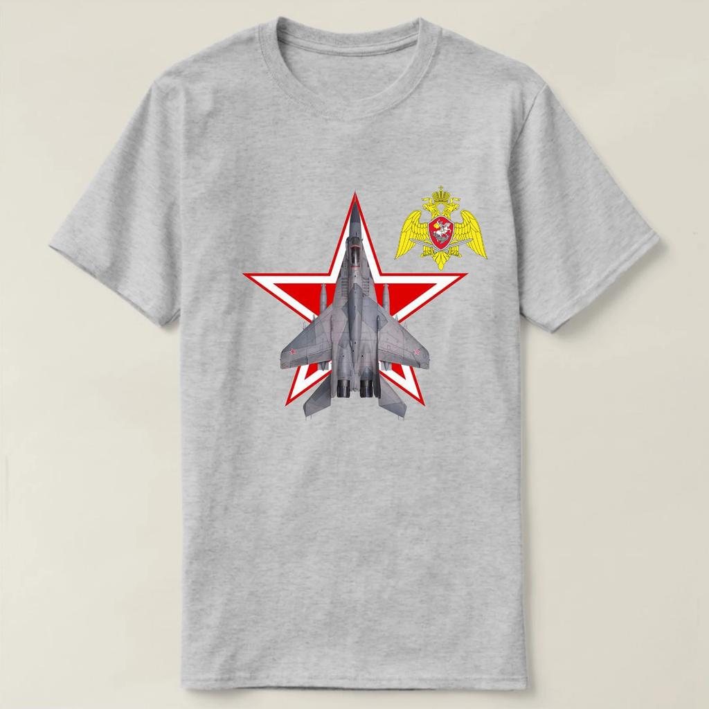 Russian Air Force Red Star MiG29 Fulcrum Fighter TShirt Premium Cotton Short Sleeve ONeck Unisexs T Shirt New S3XL