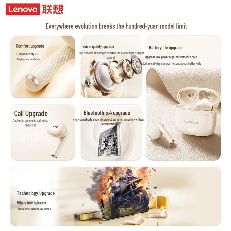 Lenovo EA175 Wireless Semi-in-ear Bluetooth Earbuds