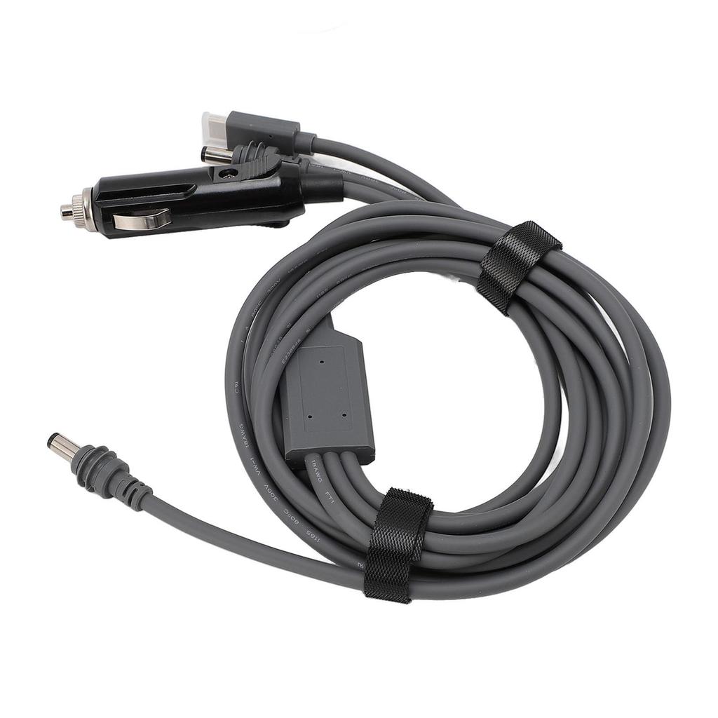 Mini DC Strom DC Stecker auf DC Ladegerät 100W Mini Wasserdichtes Kabel, 3-in-1 Stecker/USB C/Auto-Adapter, Kabel, 18AWG, (3 Meter)