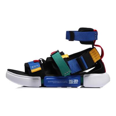 Li Ning Sports Sandals Men's Blue Red Yellow AGBN079-3