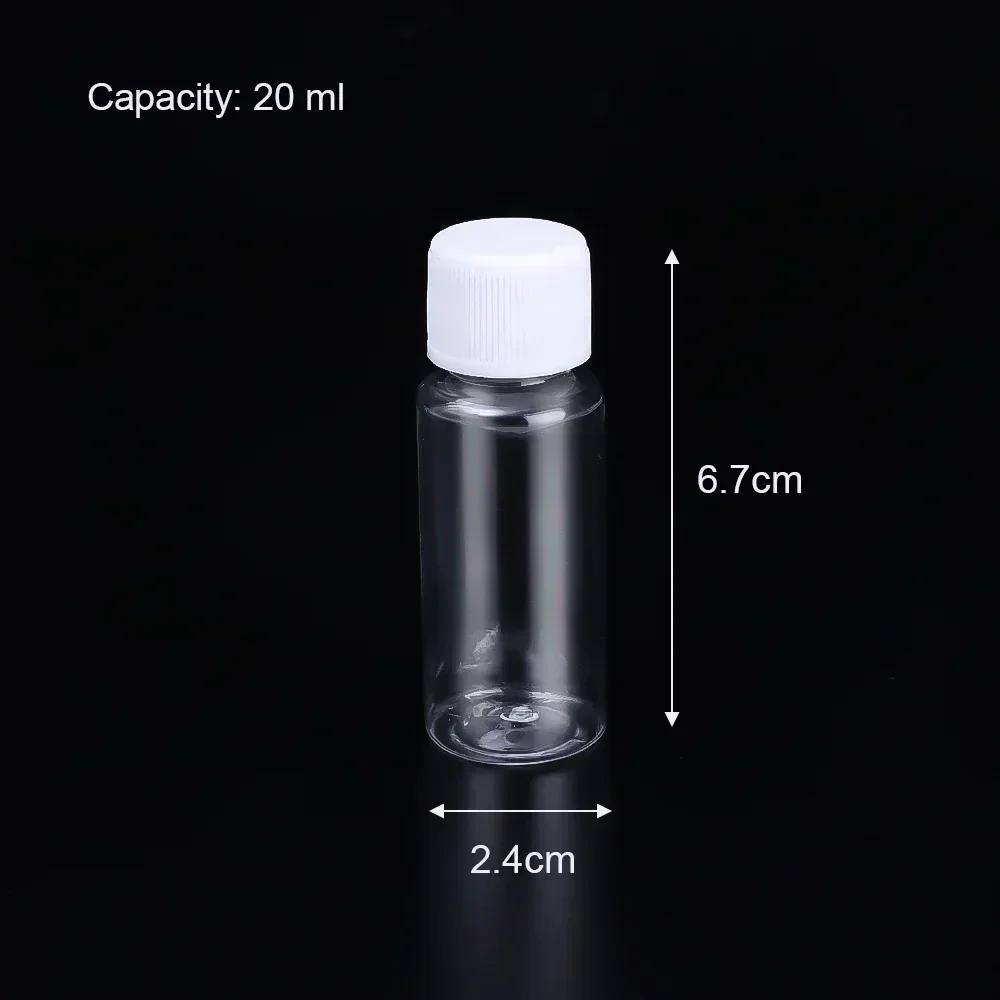 1/5/10Pcs Plastic Bottle Transparent Refillable Small Mouth Bottle Portable Sample Vials Cosmetic Containers for Lotion Creams