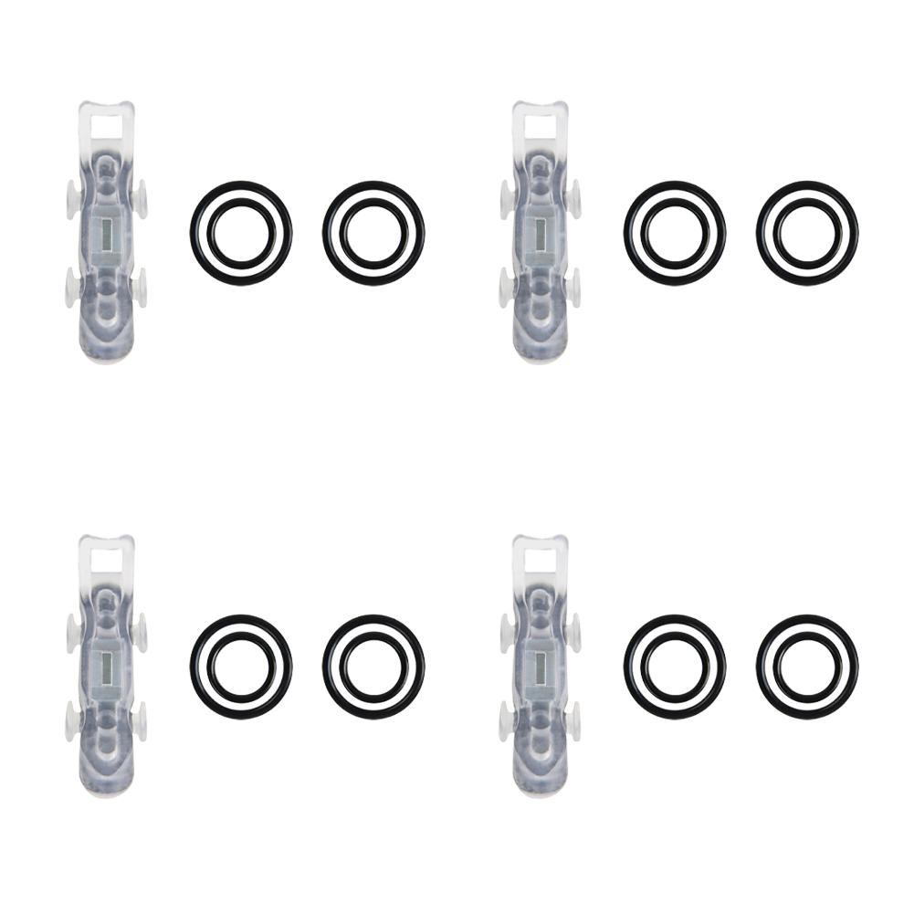 10-4pc Fishing Magnetic Fixed Lure Jig Hooks Holder with Rubber Rings Automatic Fishing Lure Bait Holder for Fishing Rod Tools