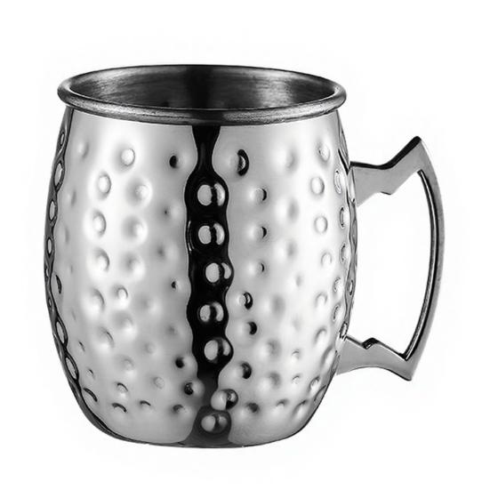Miedziana Platerowana Kubek Moscow Mule z Młotkowanej Stali Nierdzewnej Kieliszek Koktajlowy z Podwójnymi Ściankami Izolacją Próżniową Metalowe Szklanki Barowe do Domu