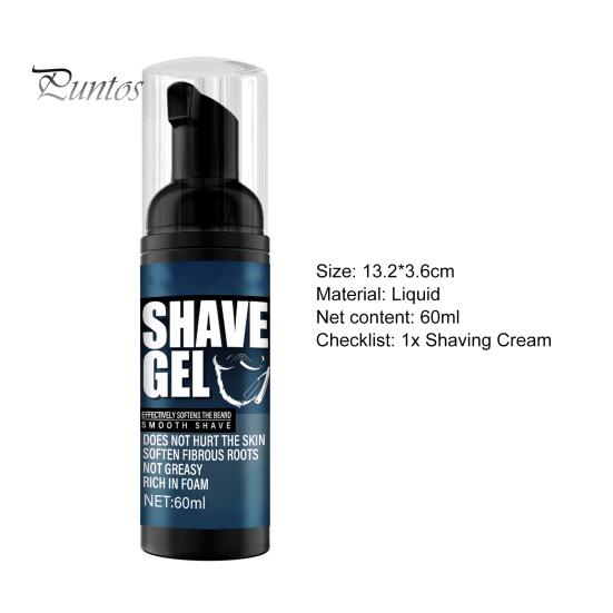 Shave Cleaner 60ml Foam Shaving Cream Rich In Soften Beard Remover Men Soap Supplies
