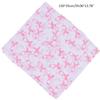 Classical Scarfs for Hot Summer Cool Neck Wrap Pink Ribbon Print Skin-friendly Scarves for Mother Sunproof Supplies
