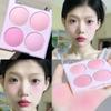 Vitality Girl Ice Cream Quad Blush Palette: Matte Natural Nude, White, Purple Contour, and Delicate Rouge Shades