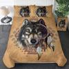 Moon Child Black Cold Art Moon Fox Duvet Cover Set Moon and Stars Bedding Set Black and White Fox Comforter Cover for Girl Boy