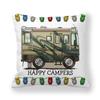Happy Camper Pillow Case Owl Camper Throw Pillow Case Cover Decorative Pillowcases 45*45CM Car Pillowcase Hoofdkussen