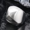 Cuervo, Anillo de Acero de Titanio, Anillo Dominante para Hombre de Negocios, Anillo Geométrico Sólido Simple