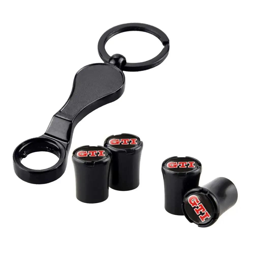 VW GTI GOLF 2026 Hot For VW VOLKSWAGEN Car Tire Valve Caps Wheel Covers with Wrench for Volkswagen Santana GTI Lavida Jetta Mago