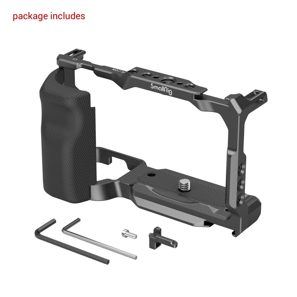 SmallRig ZV-E10 Cage with Grip, Built-in Quick Release Plate for Improved Grip Experience (3538B)