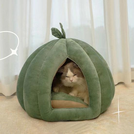 Closed Cat Nest Winter Warm Pet Bed Cactus Ball Shape Pet